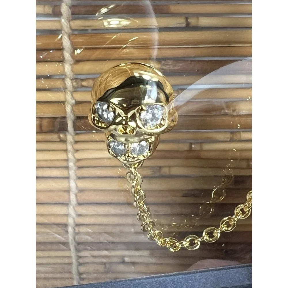 CICY BELL Womens Hanging Chains Hallowen Skull Br